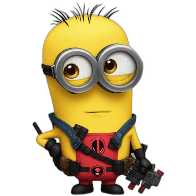 Minion as deadpool emoji