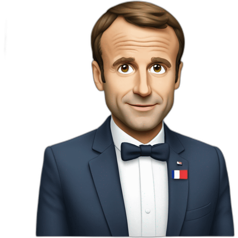 Emmanuel Macron avec tout le français emoji