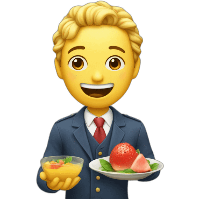 Monsieur qui mange une pastèque emoji