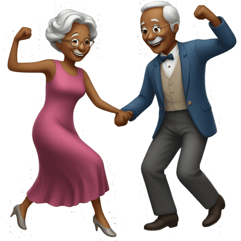 dancing old couple emoji