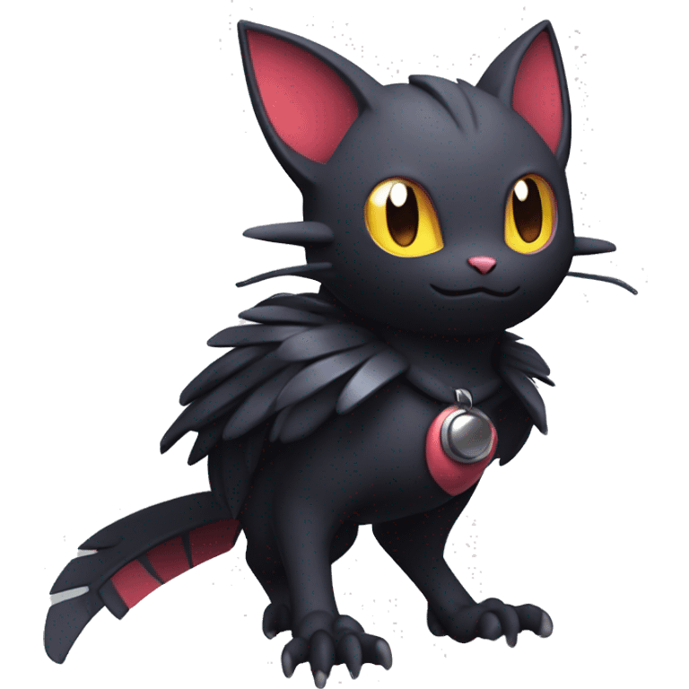 Cool Cute Edgy Dark Black Chibi Noibat-Litten-Pokémon-Fakémon-hybrid emoji