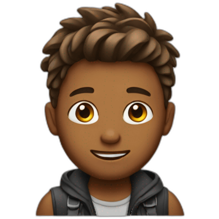  playful boy with roadman hair emoji