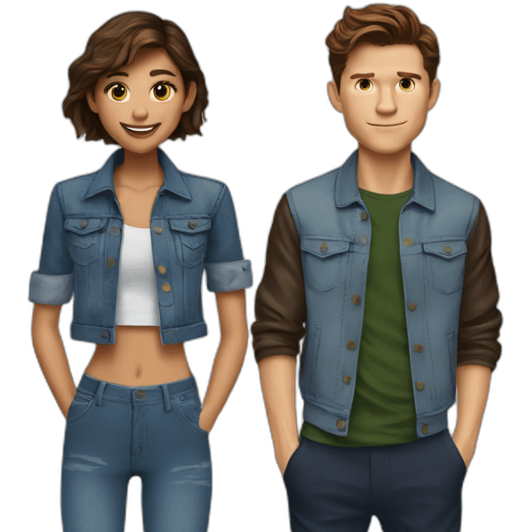 Zendaya et Tom Holland emoji