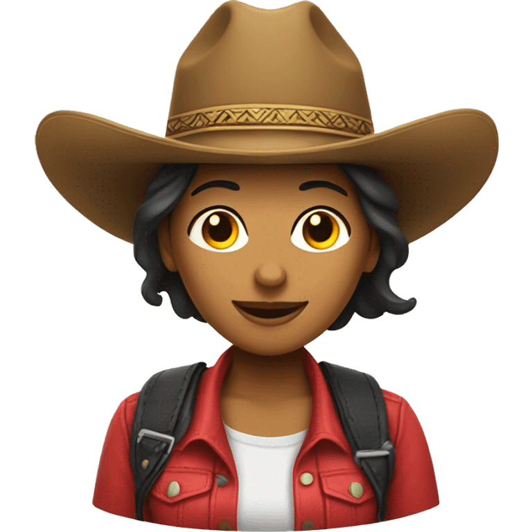 mujer con sombrero vaquero emoji