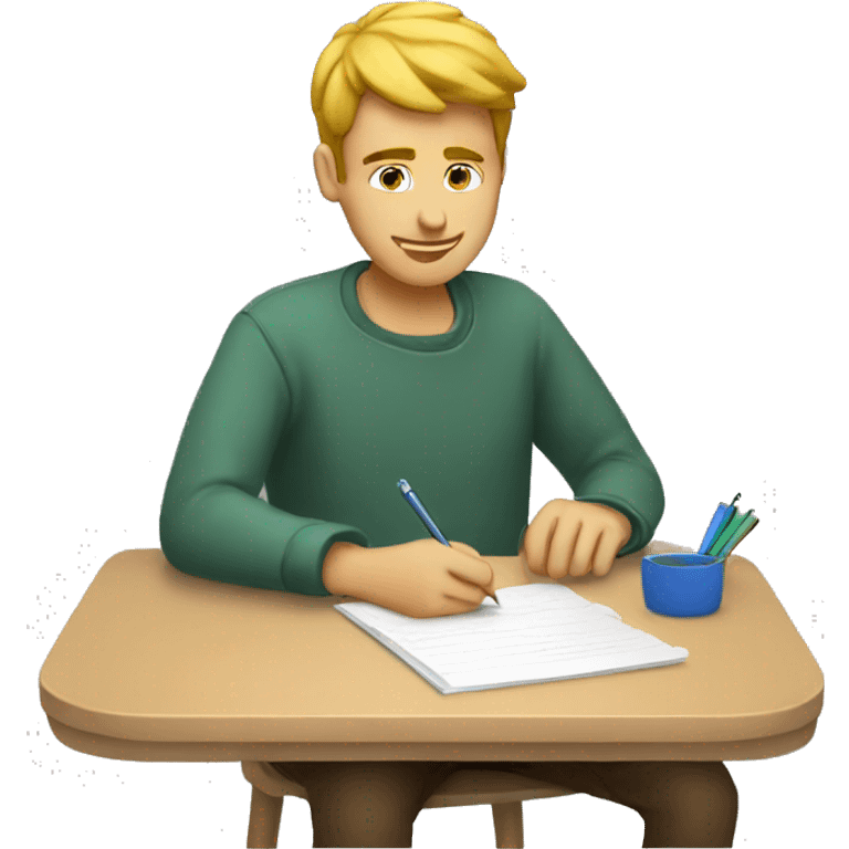 guy writing script  emoji