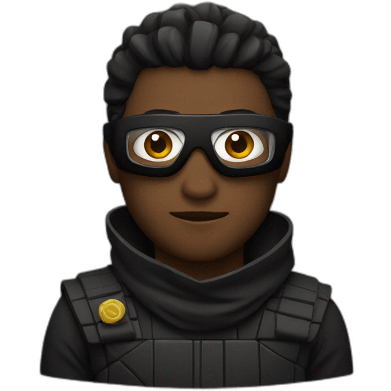 black ninja with glasses emoji