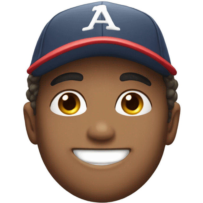 smiling boy in baseball cap, super gay emoji