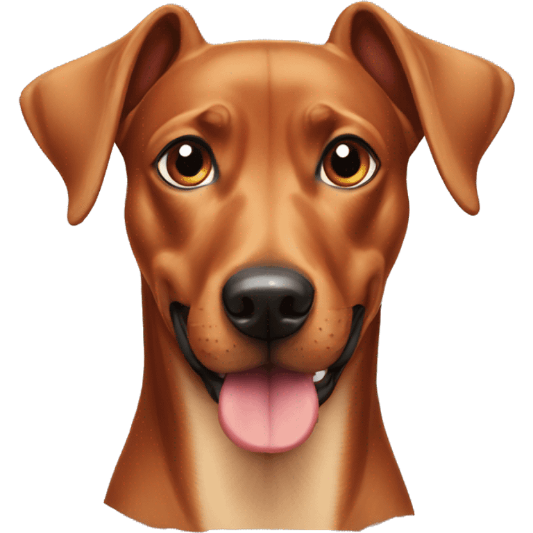 smiley German Pinscher with floppy ears emoji