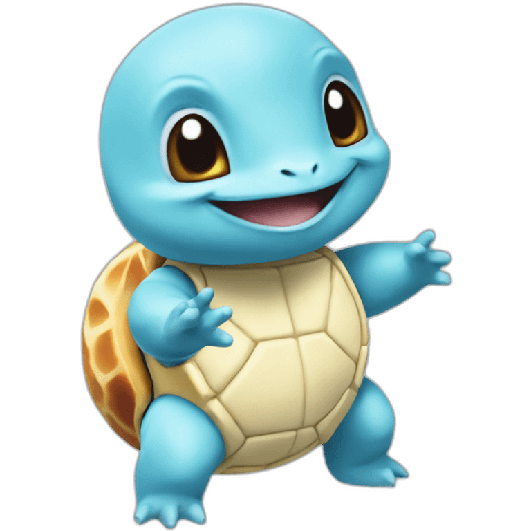 Squirtle con un queso emoji