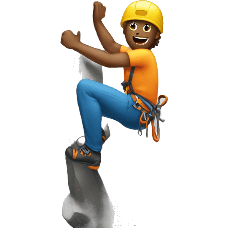 a climber hanging emoji