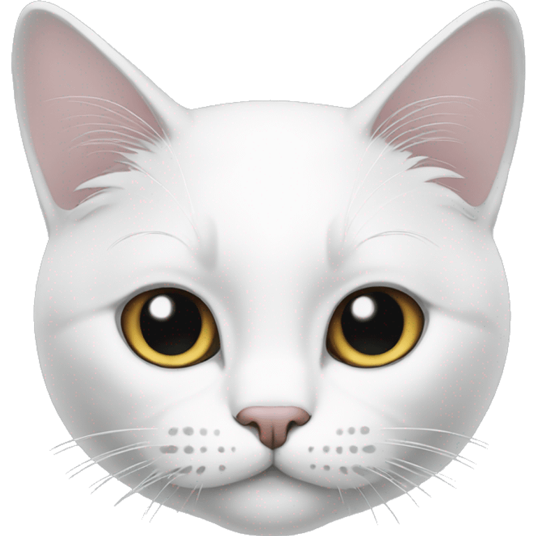 Cat White and black  emoji