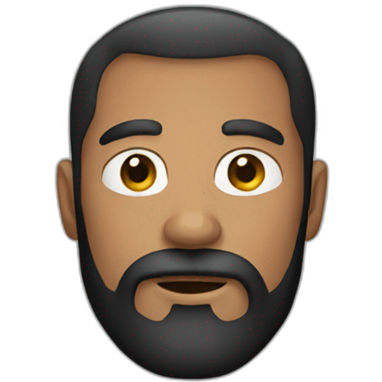 bold man with brown beard emoji