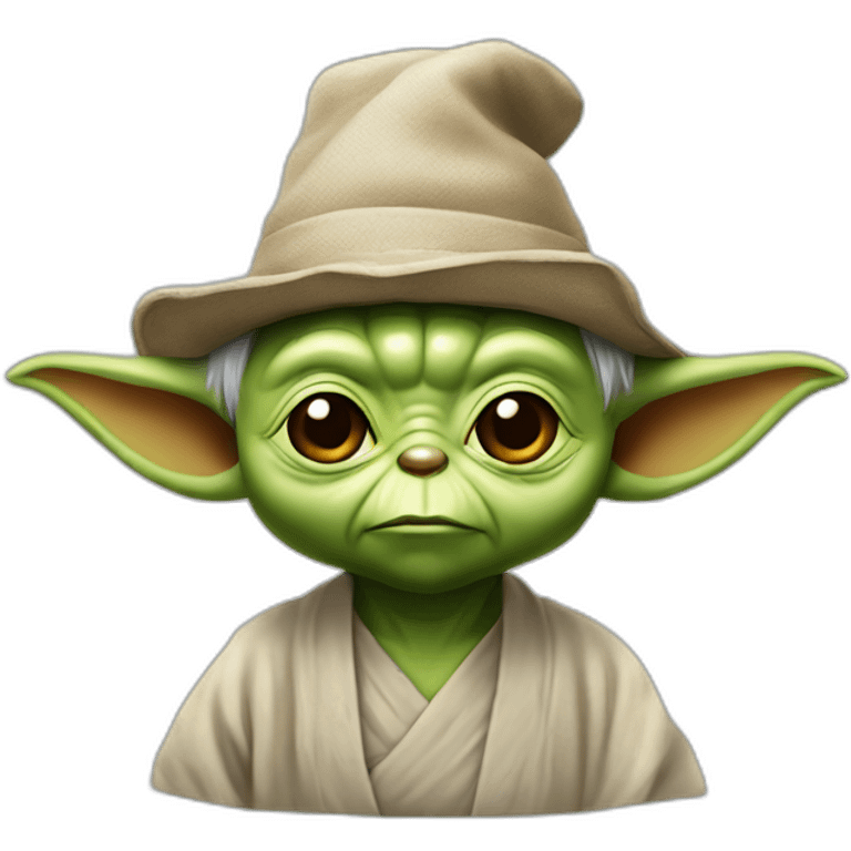 Yoda avec un chapeau chinois emoji