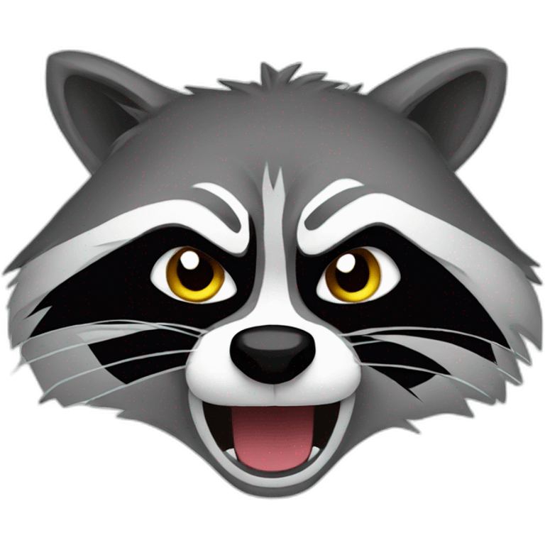 Angry racoon emoji