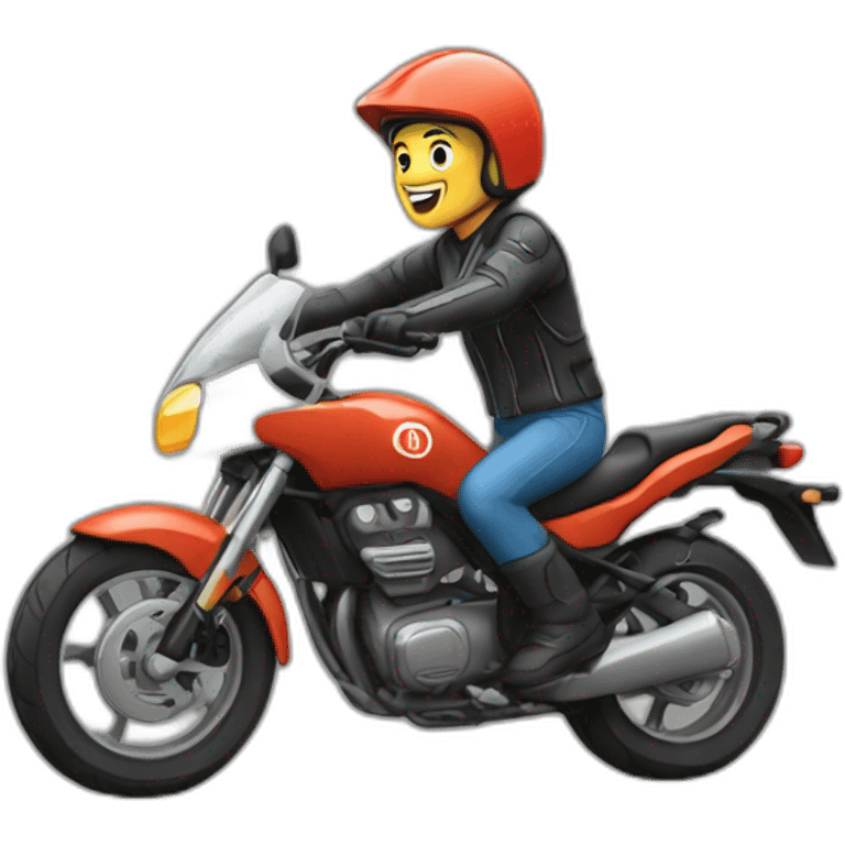 jul sur une moto emoji