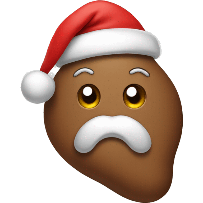 Poop wearing Santa hat  emoji