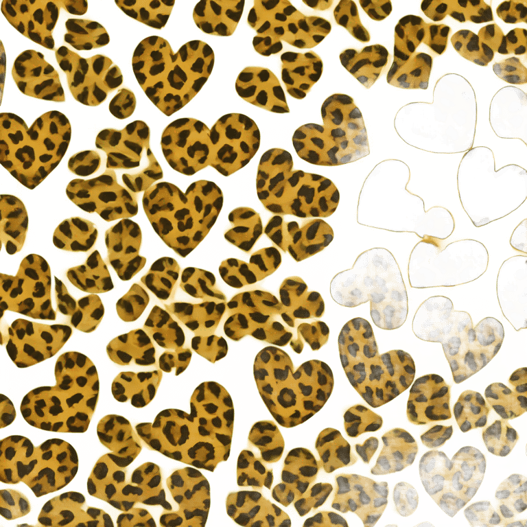 Leopard print heart  emoji