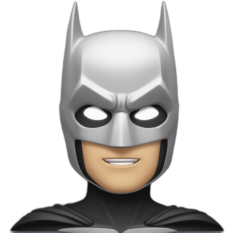 Batman Masked with total White eyes emoji