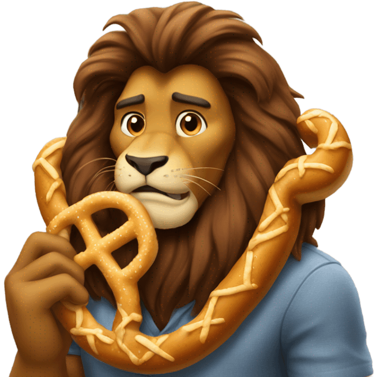 Mufasa eating pretzel  emoji