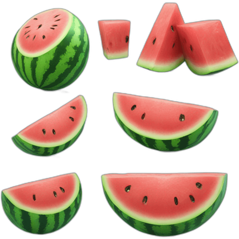 watermelon with ice cube emoji