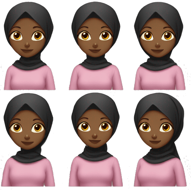 Black hijabi girl emoji