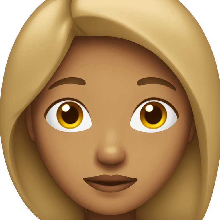 light brown woman face emoji