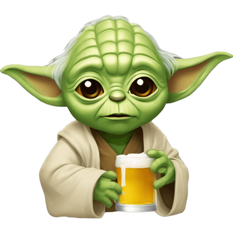 Yoda qui boit une bière emoji