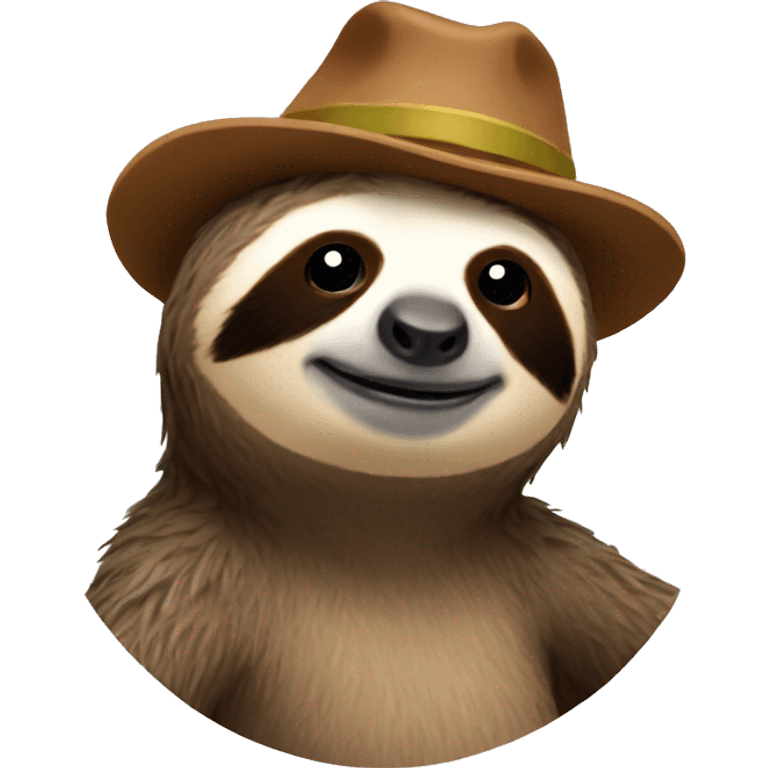 sloth with hat  emoji