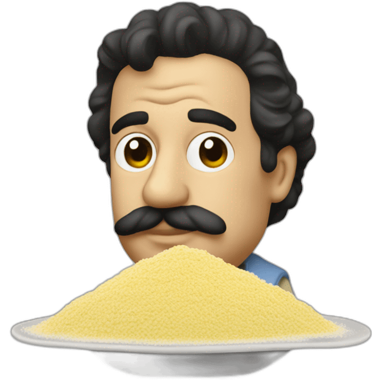 Pablo escobar sniffing flour emoji