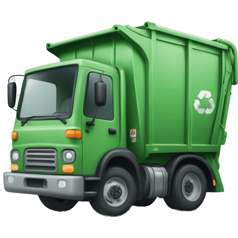 Garbage Truck with a smiling Facebook emoji