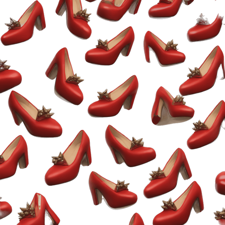 VALENTINO red-go PLATFORM PUMP spikes emoji