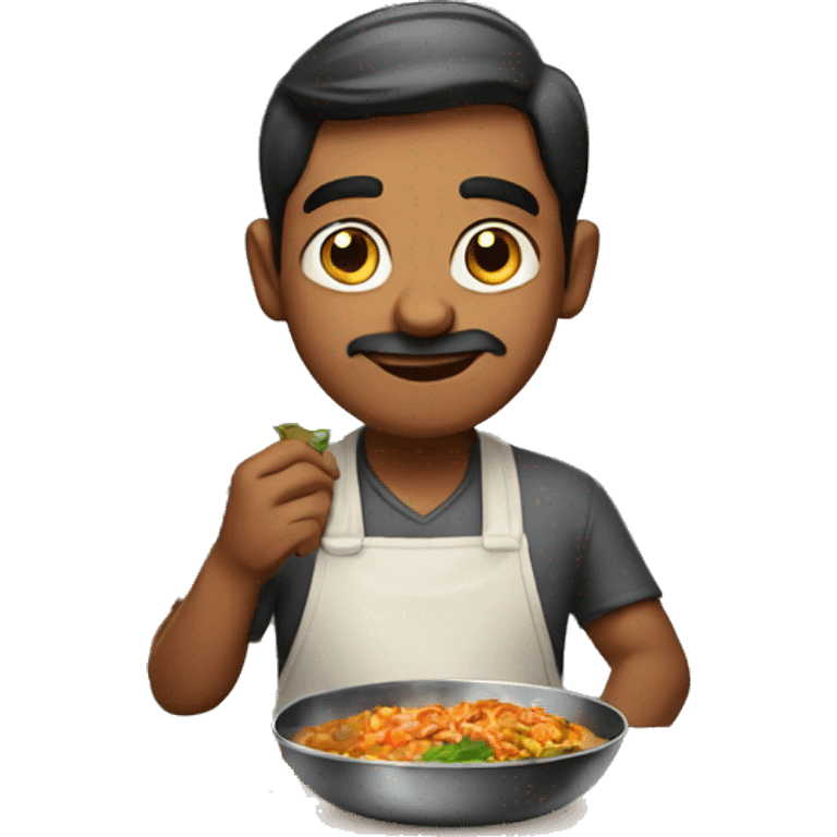 Indian guy making food emoji