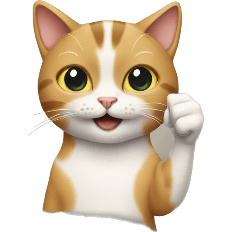 A cat giving a thumbs-up. emoji