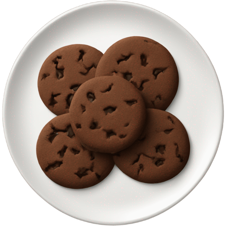 chocolate cookies on a plate emoji