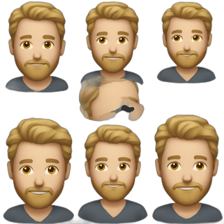 30 year old white man with beard emoji