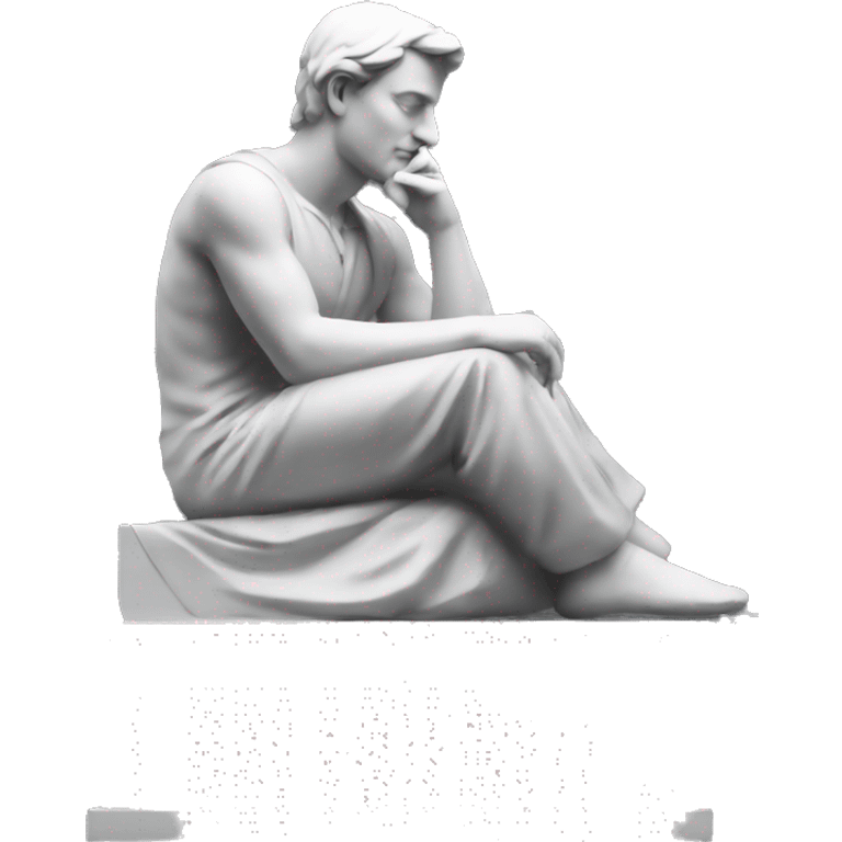 thinker statue managamnet emoji