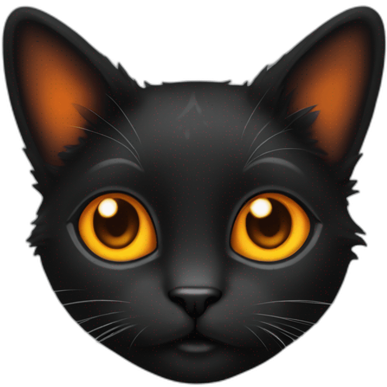 Female cat black fur with some orange spots emoji