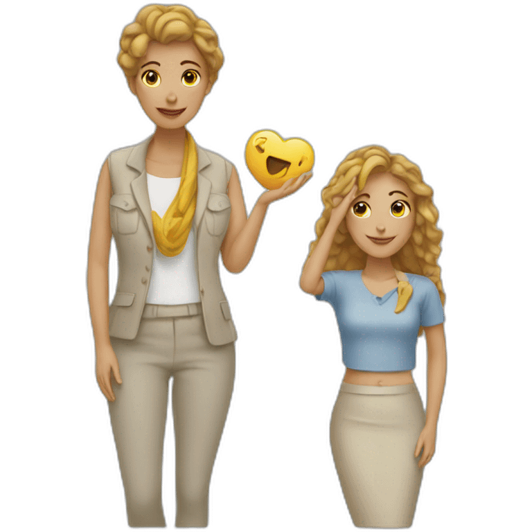 women and salut emoji