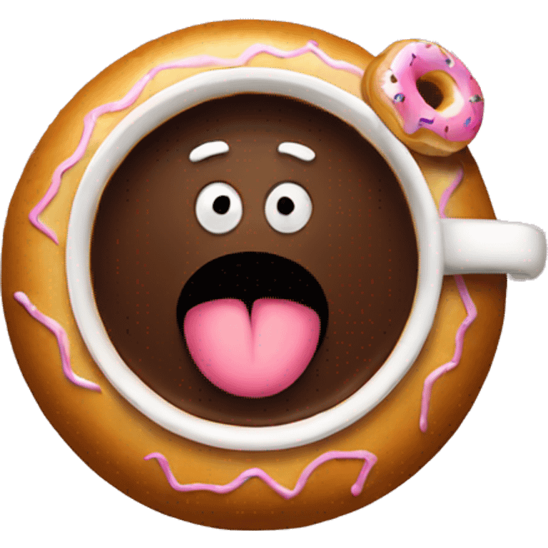 coffee with donut emoji