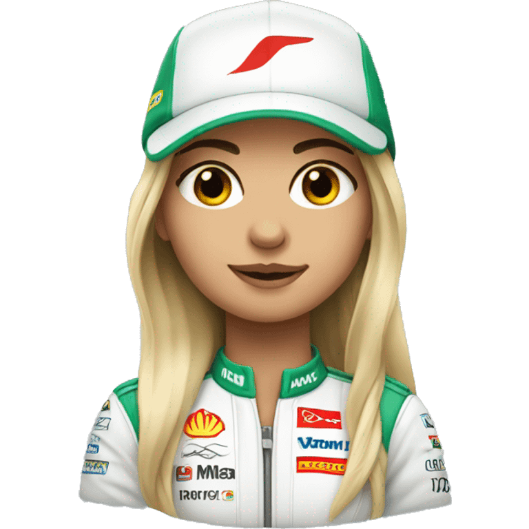 girl who loves formula 1 emoji