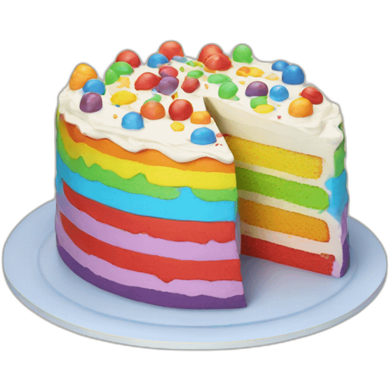 rainbow cake emoji