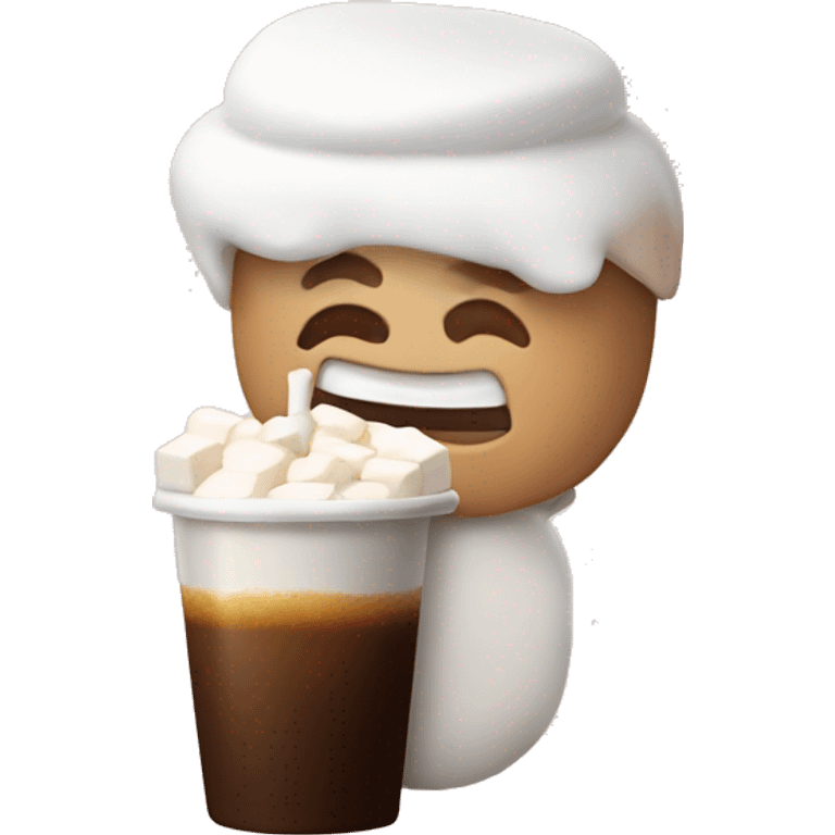 Café con marshmellow emoji