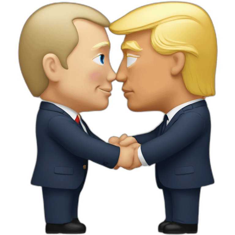 trump-and-putin-kissing,-lgbtq+ friendly, positivity, inclusiveness emoji