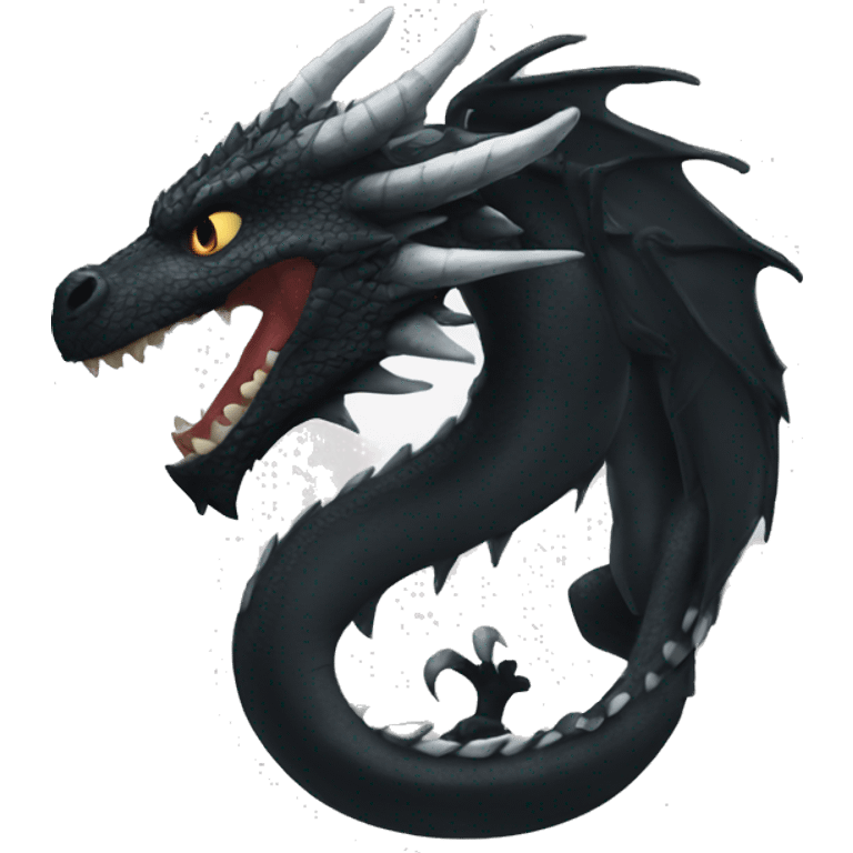 Black dragon white dragon emoji