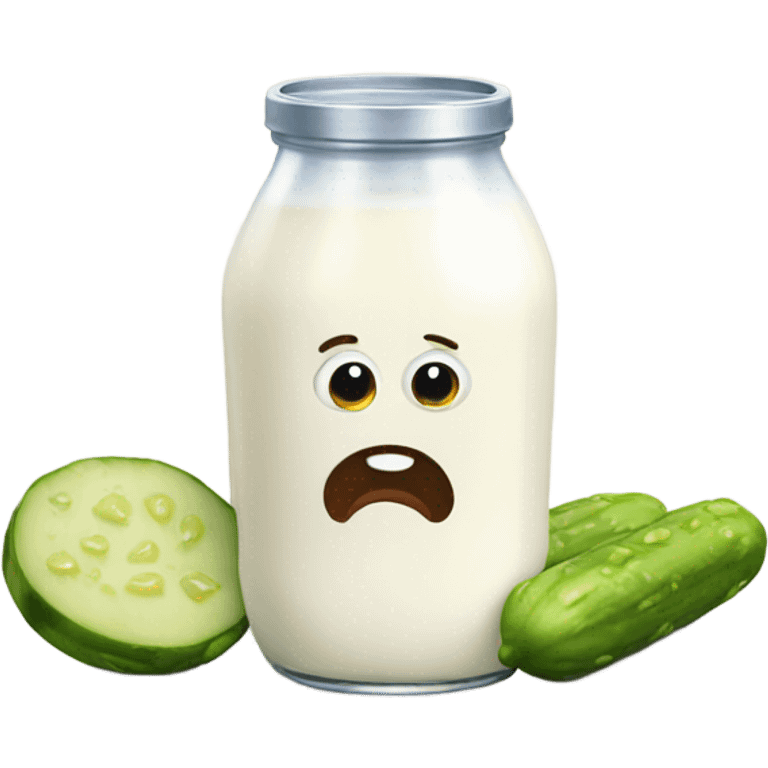 Milk with pickles emoji