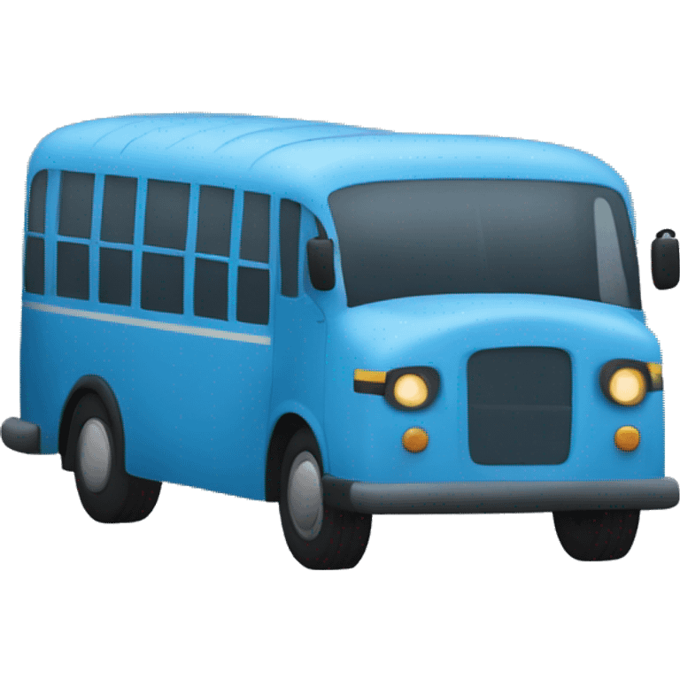 blue bus side view emoji