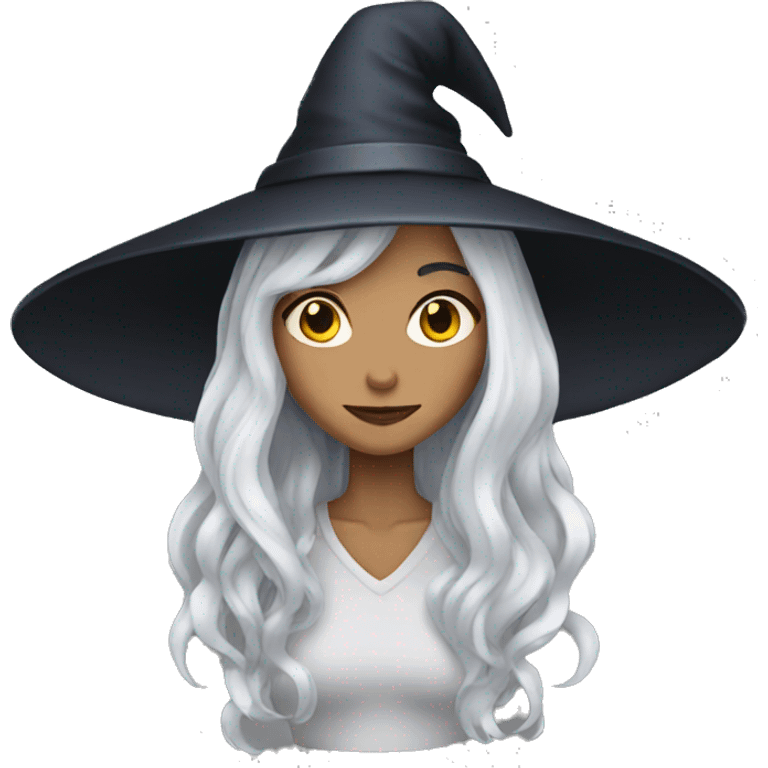 white hair witch emoji