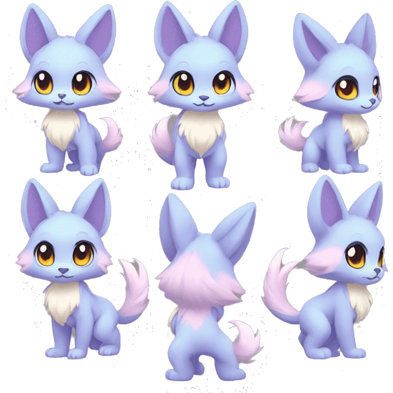 Anthro-Pastel-Fur-Sona-Chibi-Shiny-Fakémon full body emoji