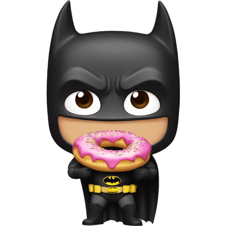 Batman eat a donut emoji