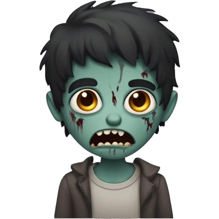 boy zombie with dark hair emoji